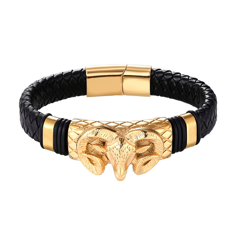 Herrenarmband Premium Gold Schwarz